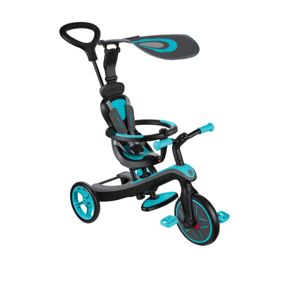 Tricicleta Globber Explorer 4 in 1, Turcoaz