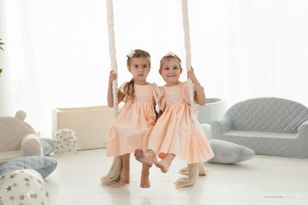 Leagan WoodSwing Velvet Bej BabySteps - imagine 7