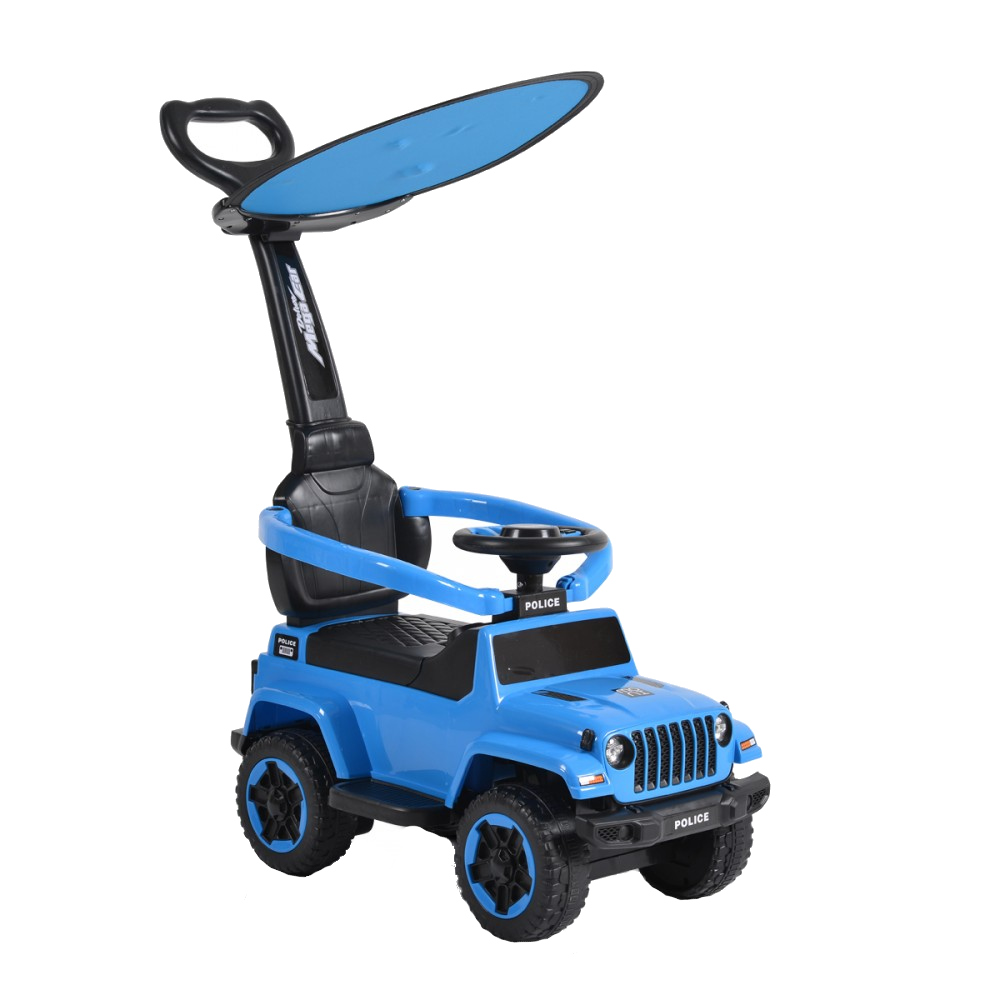 Moni Police Blue: Mașinuță fără pedale cu mâner parental - imagine 10