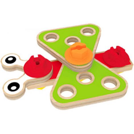 Hape Constructor Incepator | Jucarie Lemn Creativ - imagine 6