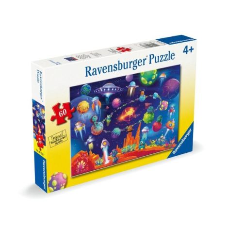 Puzzle Monstri în Spațiu Ravensburger 60 piese - imagine 3