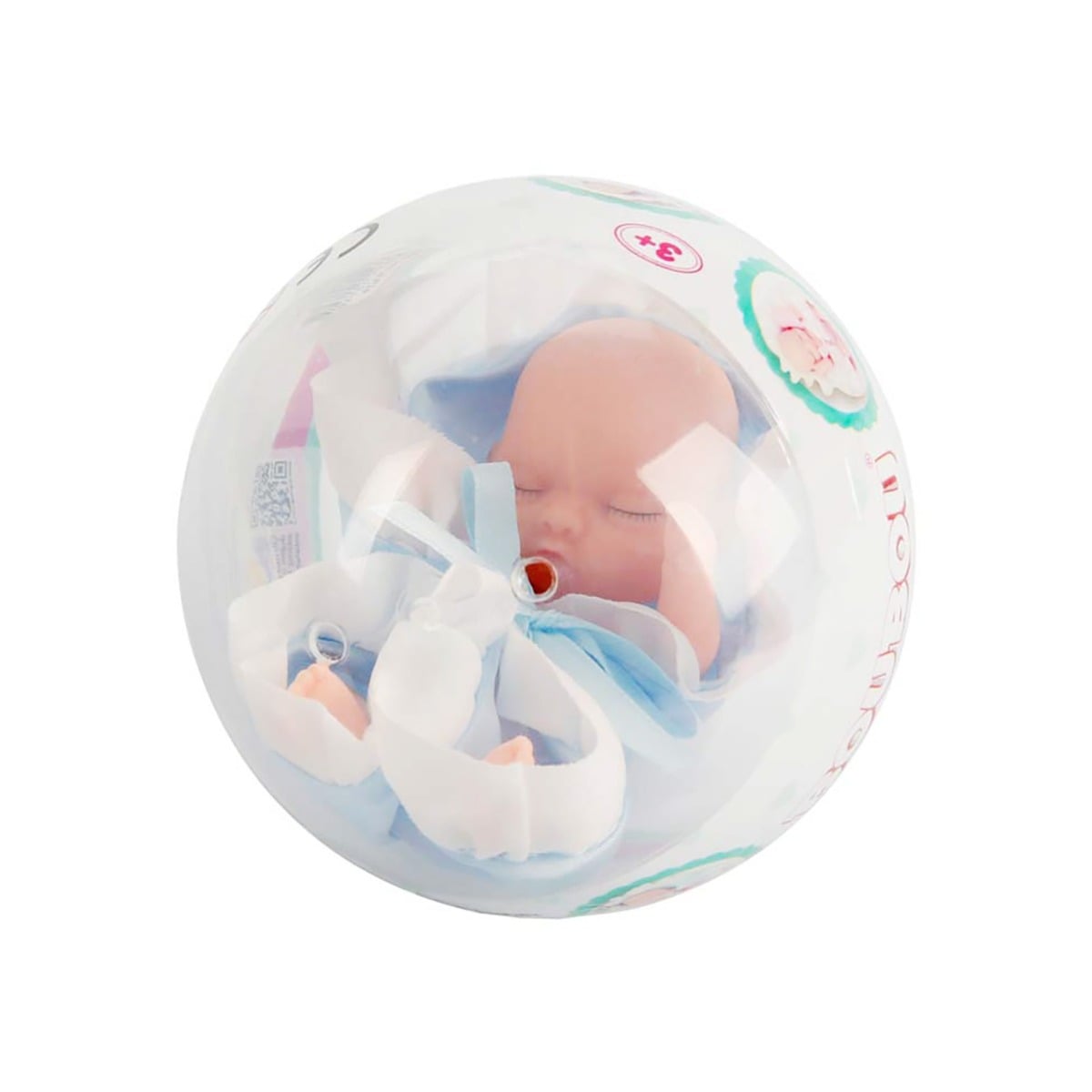 Papușă Bebeluș Boubou, 12 cm, Albastru
