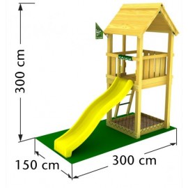 Spațiu de joacă Club JungleGym cu Tobogan și Cutie de Nisip - imagine 3
