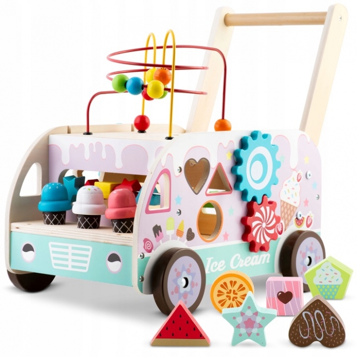 Antemergator Lemn Ricokids cu Activități - imagine 7