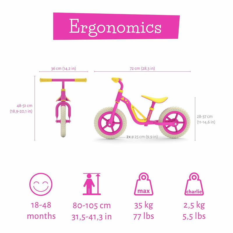 Chillafish Charlie Pink - Bicicletă Echilibru Copii - imagine 5