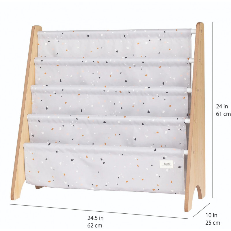 Raft Organizator Cărți 3 Sprouts Terrazzo - imagine 4