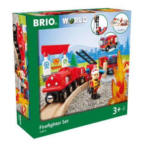 Set Pompieri BRIO 33815 - Trenulet Lemn - imagine 2