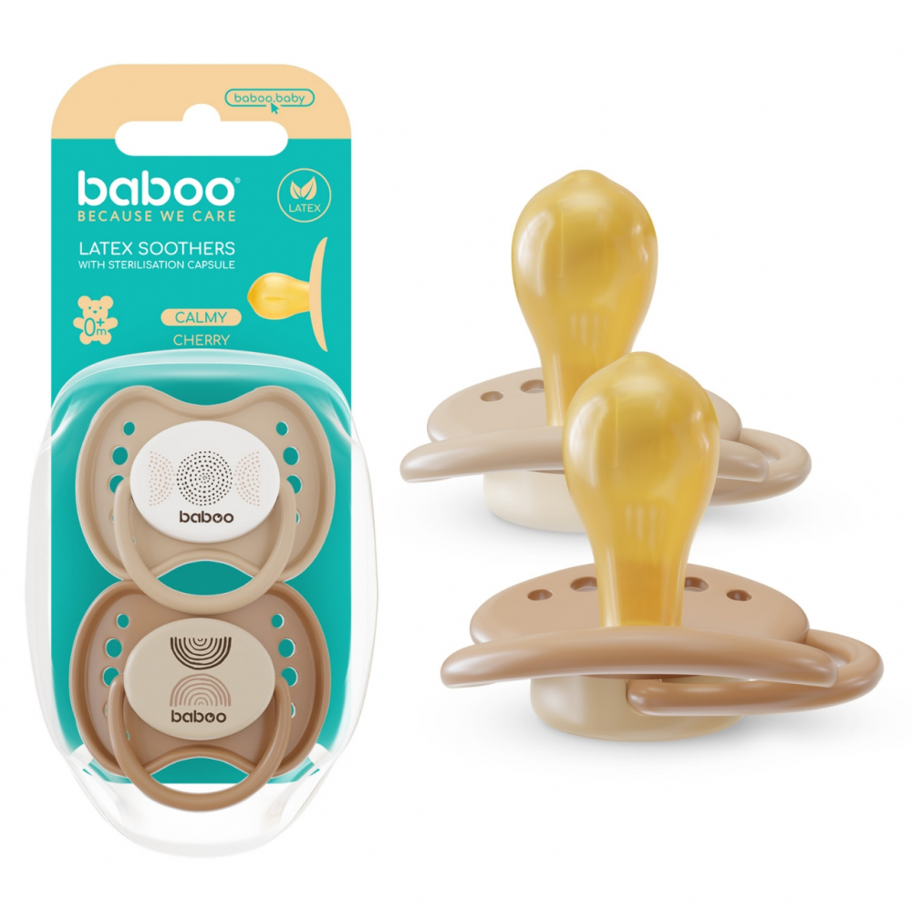 Suzete Rotunde Baboo Calmy Latex 0 luni+