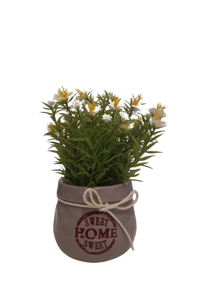 Floricele Artificiale Sweet Home, Decor Ghiveci Ceramic