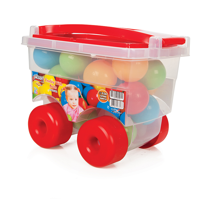 Set Troller cu 24 Bile Colorate Pilsan - imagine 2