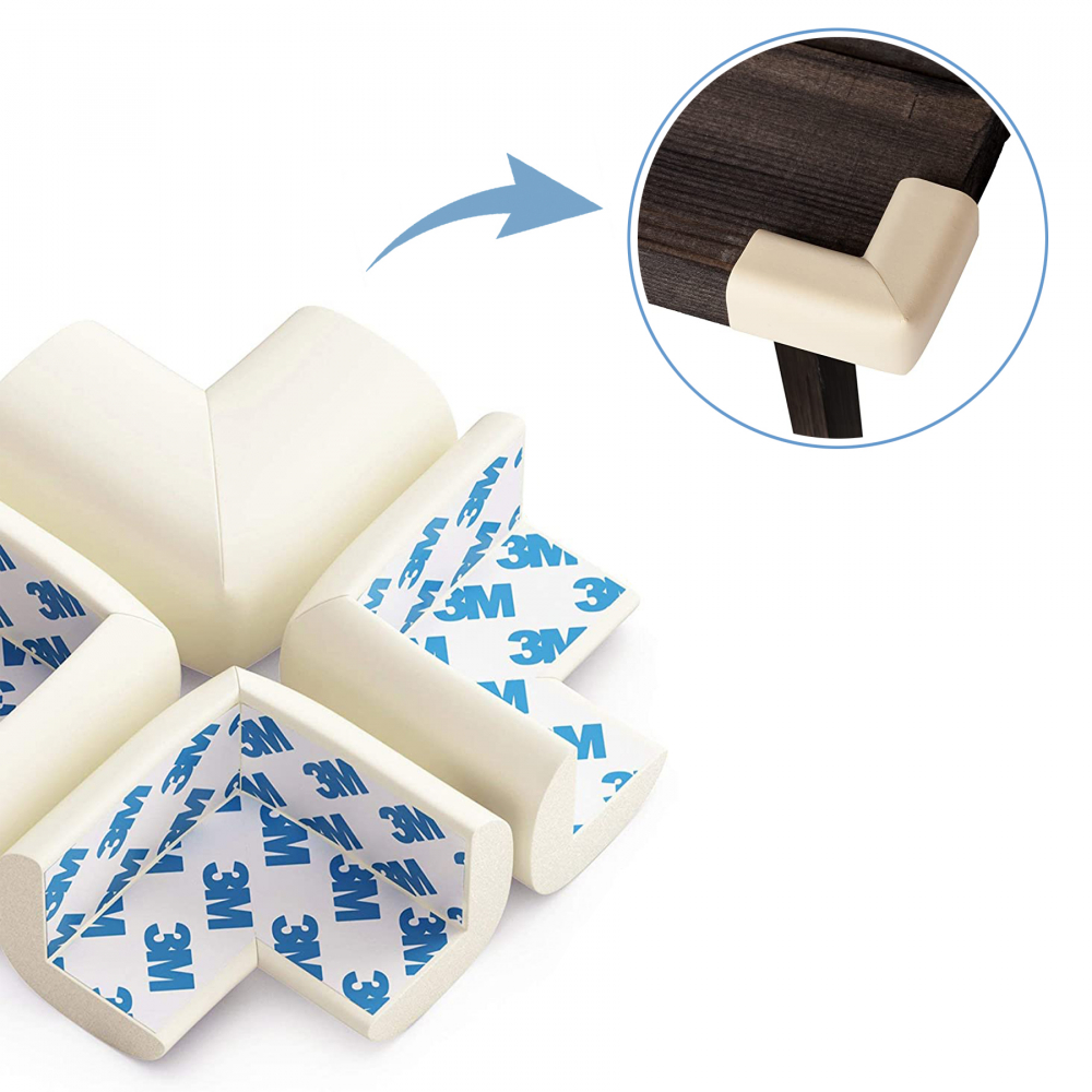 Aparatori moi Sipo Baby Safety, 4 bucăți, crem - imagine 4