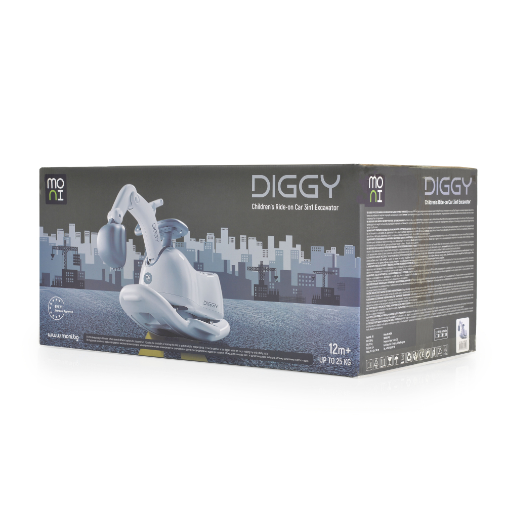 Excavator Moni Diggy Grey 4in1 Transformabil - imagine 2