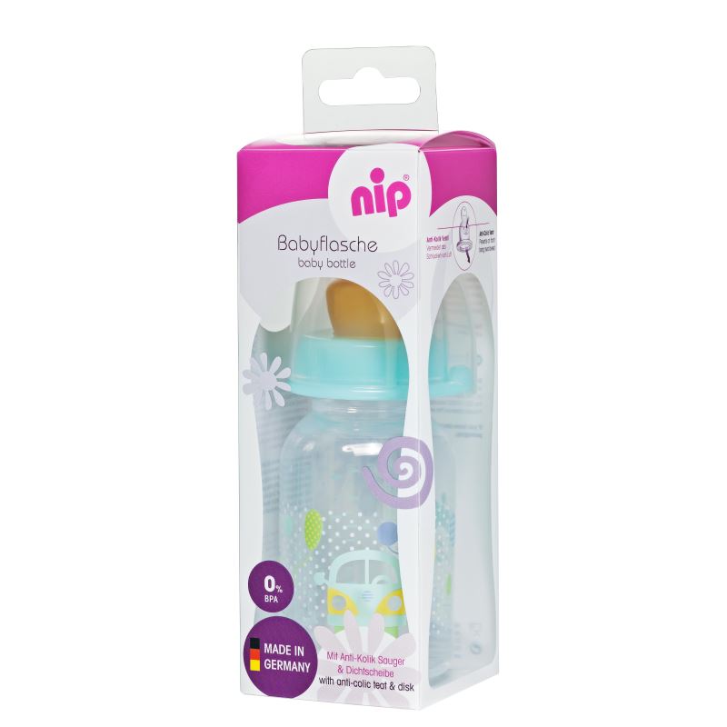 Biberon Nip 125ml cu tetina latex, Unisex - imagine 3