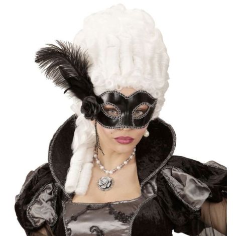 Masca Venetiana Neagra Widmann | Eleganta Carnaval - imagine 2