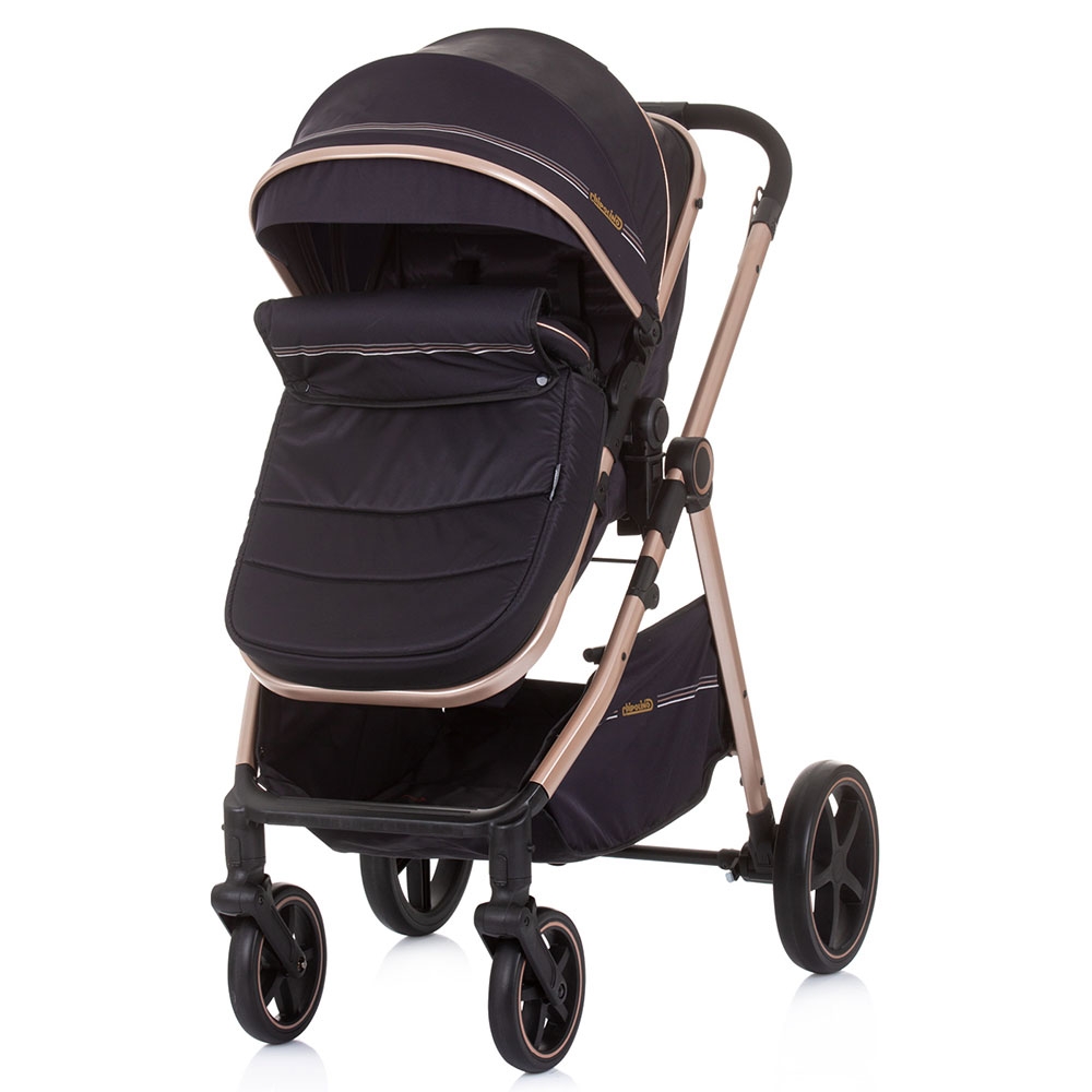 Carucior Chipolino Misty 2 in 1 Ebony, Landou + Scaun - imagine 2