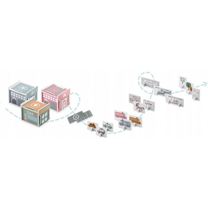 Covor Puzzle Nukido Town, EVA Antialunecare - imagine 7