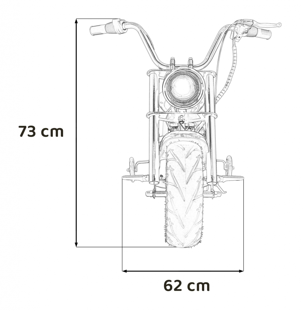 Ramiz Chopper Warrior: Motocicleta Electrica 350W - imagine 8