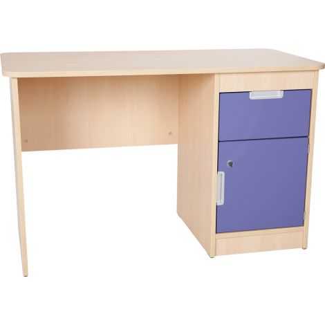 Birou Copii Quadro Alb-Albastru cu Sertar