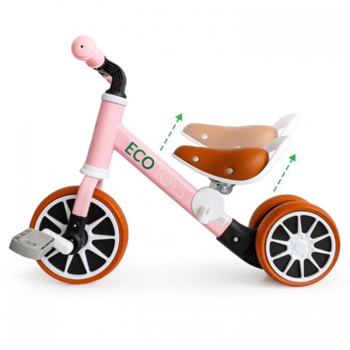 Bicicleta Ecotoys LC-V1307 Roz, 2-4 Ani - imagine 5