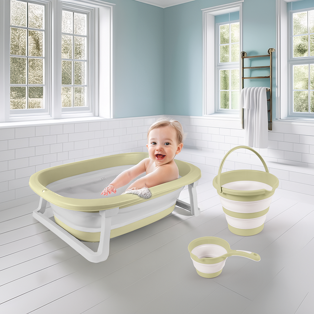 Set Baie Pliabil Dolu Nuvé 3-in-1 Eco Verde - imagine 4
