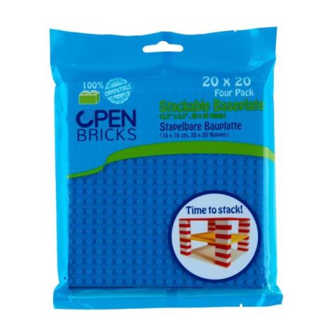Set Placi Compatibile Open Brick Source 20x20 Albastre