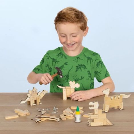 Set Dinozauri Lemn Ses Creative - Creativitate - imagine 3