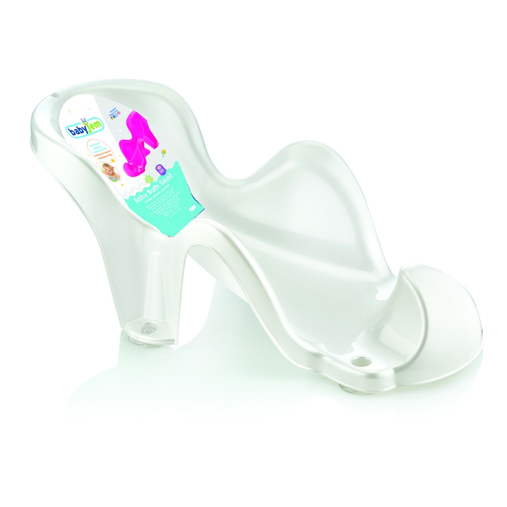 Suport Anatomic BabyJem White pentru Siguranța în Cada Bebelușului