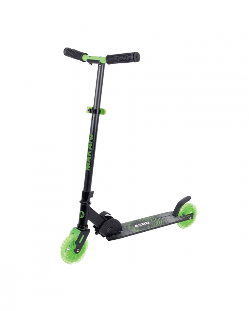 Trotineta Makani Aero Green Aluminiu, Plăibilă