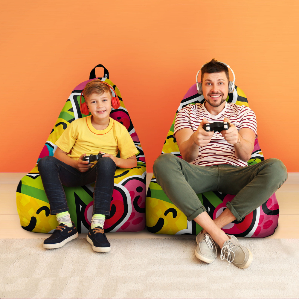 Fotoliu Puf Chill XL Kawaii Fruits Updeco - imagine 4