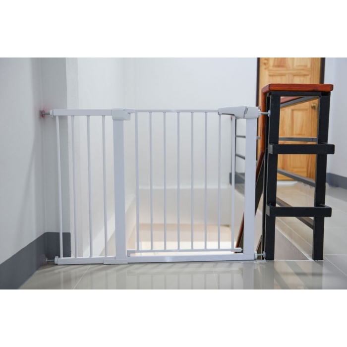 Poarta Siguranta Ecotoys Alb 74-105cm - imagine 2