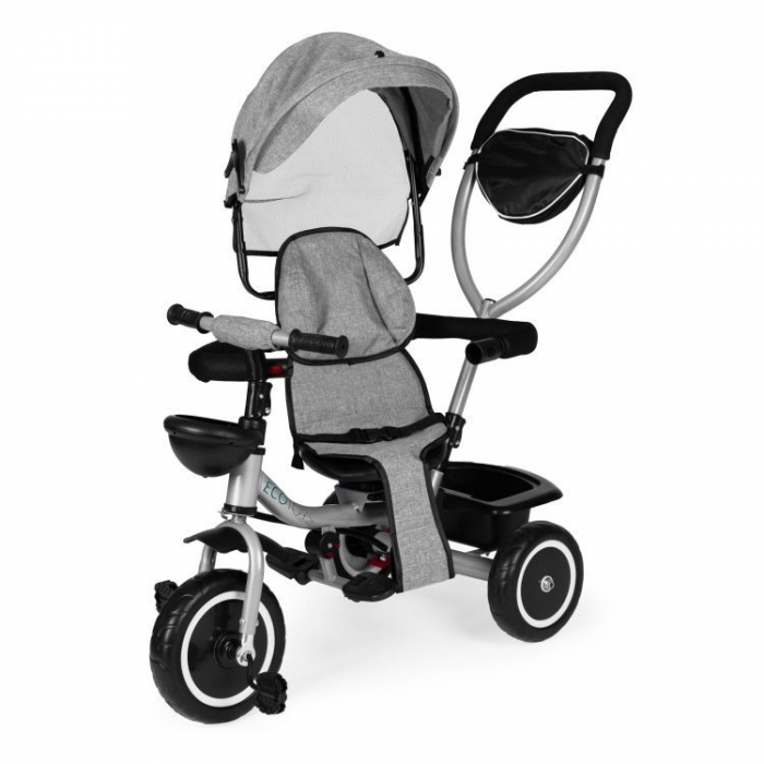 Tricicleta Ecotoys 2-in-1 Gri | Rotativ 360° - imagine 6