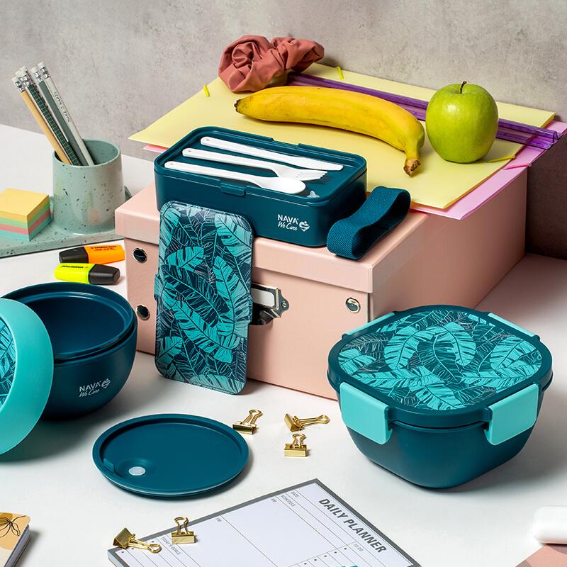 Lunchbox Nava We Care 650ml cu tacâmuri - imagine 4