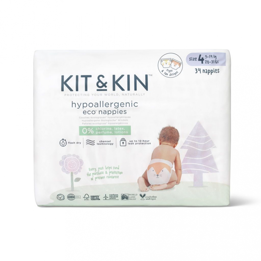 Scutece Eco KitKin Marimea 4, 128 Buc - imagine 4