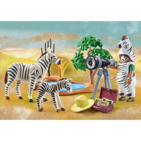 Playmobil Fotograf și Zebre - Aventură Safari