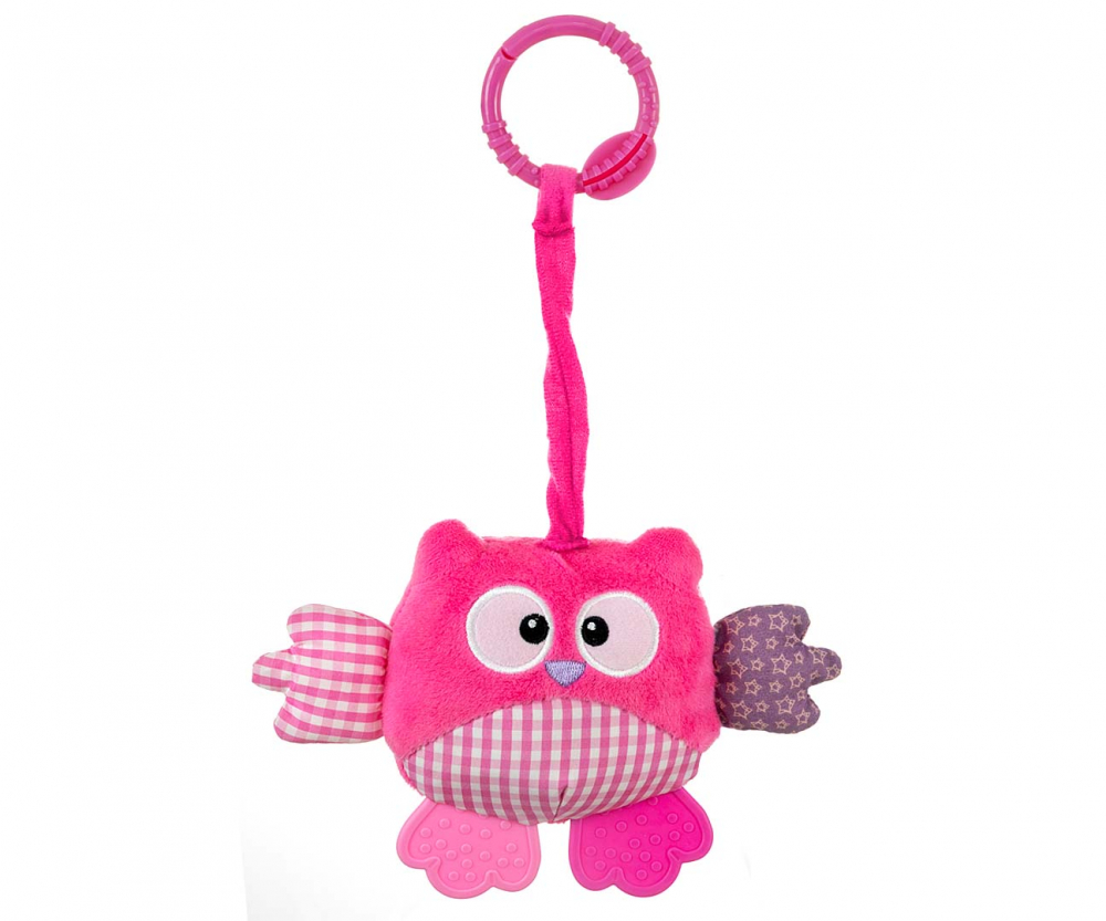 Jucărie Plus Milly Mally Cutie Owl Pink Agățătoare - imagine 2
