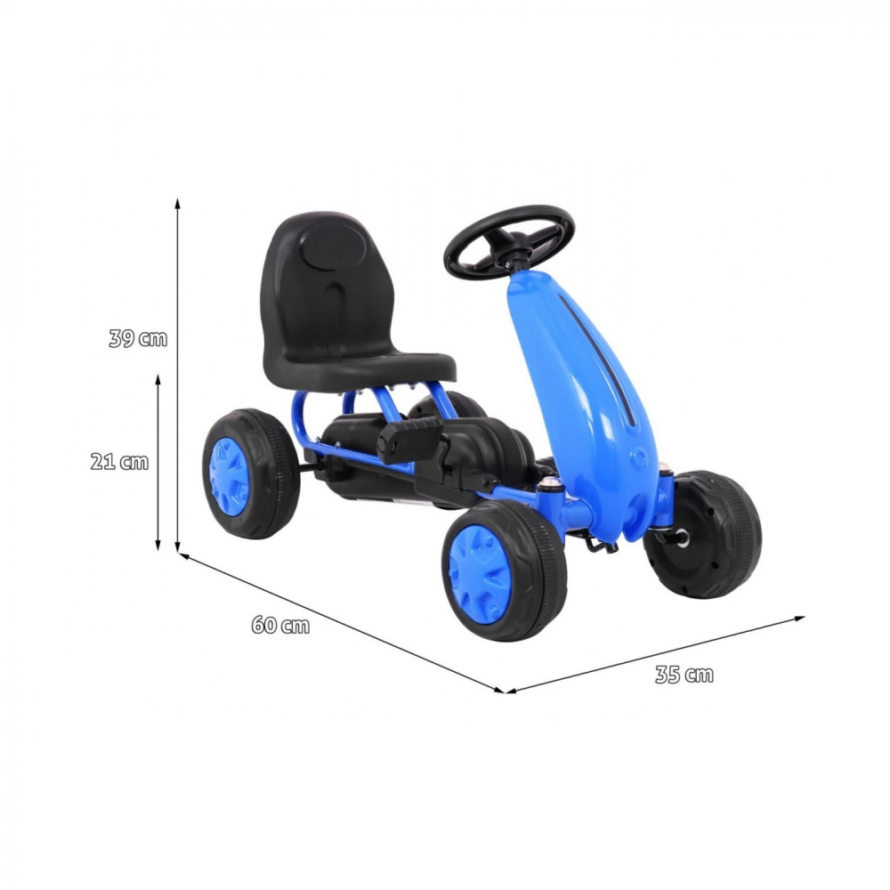 Kart Pedale Ramiz Blue - Aventură Sigură pentru Copii
