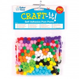 200 Pom-pom Autoadezive Baker Ross