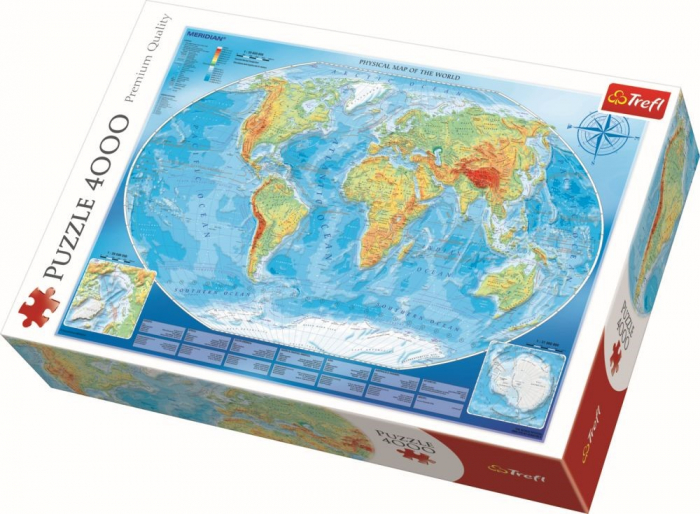 Puzzle Trefl 4000 Harta Lumii - Educație și Distracție
