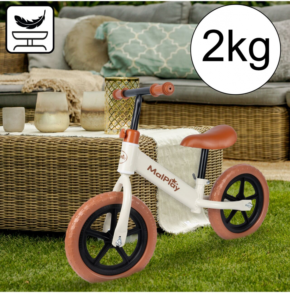 Bicicleta Echilibru Malplay 12" Alba
