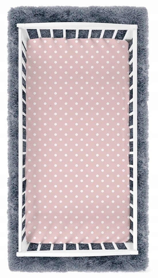 Cearceaf BabyMam Pinkdots 100% Bumbac - Copii - imagine 3