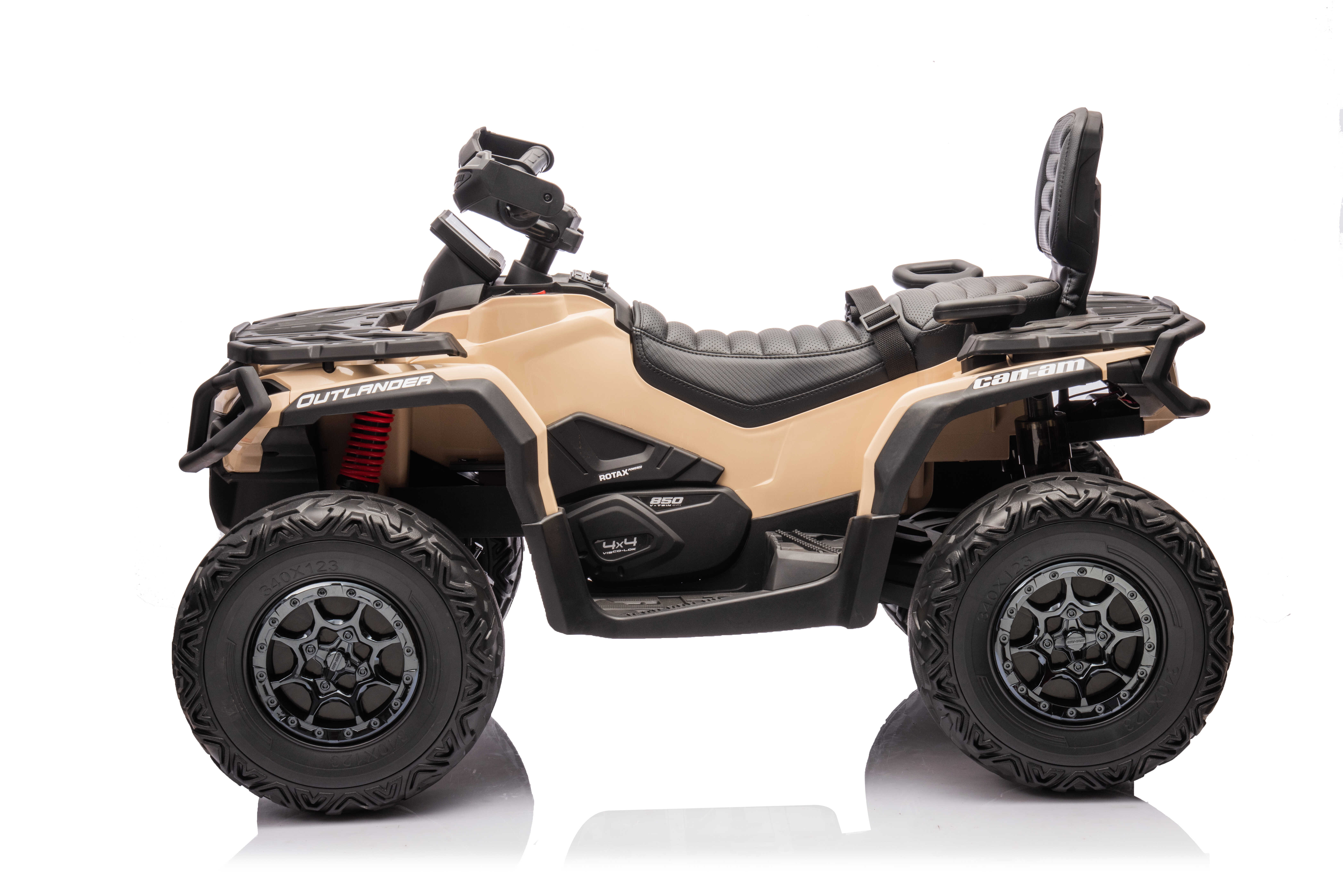 ATV electric copii Can-Am Outlander 24V 4x4 800W Bej, 2 locuri, Bluetooth, roti silentioase, echipare Lux - Autokids.ro - imagine 12