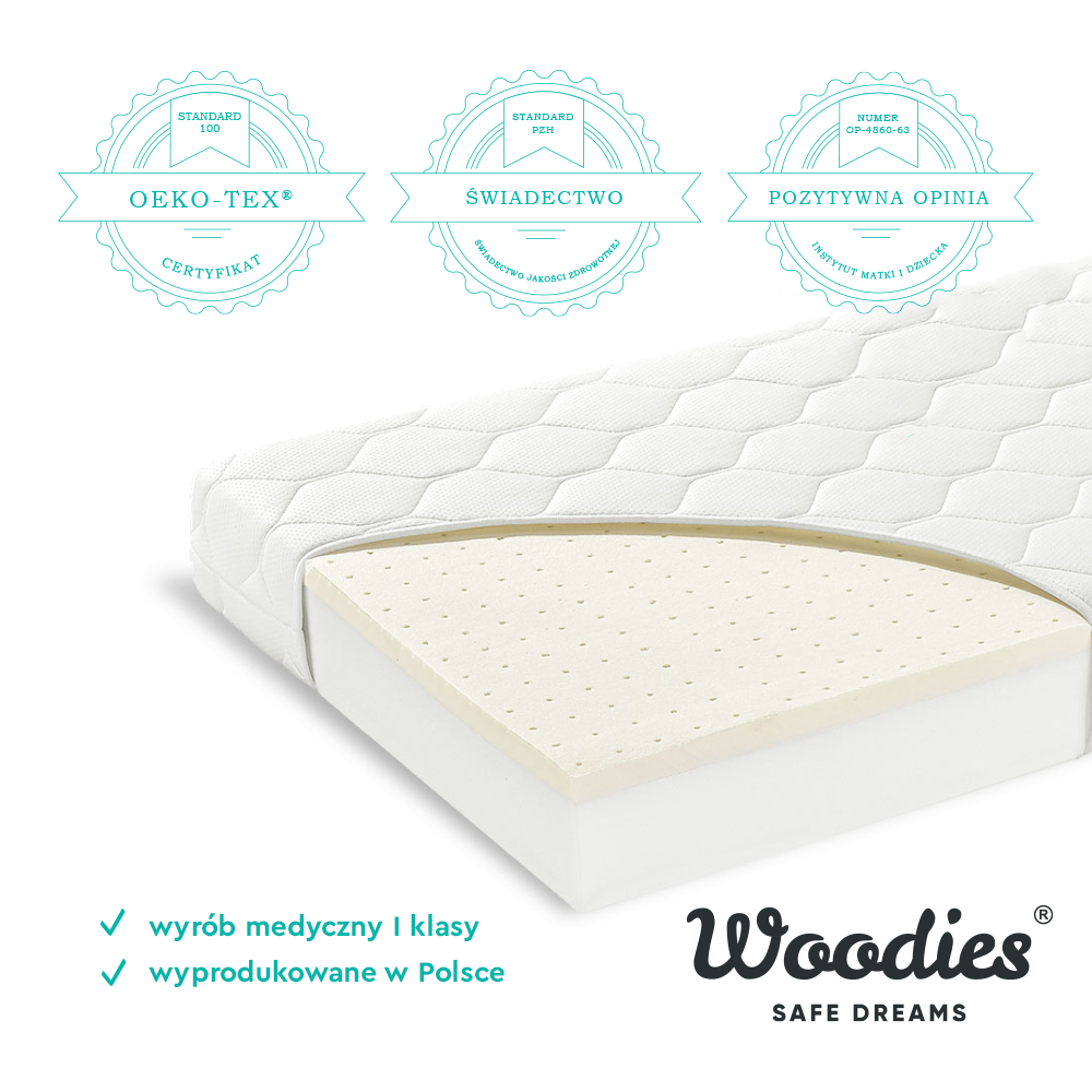 Saltea Woodies Premium 160x80 cu Latex Antifungic