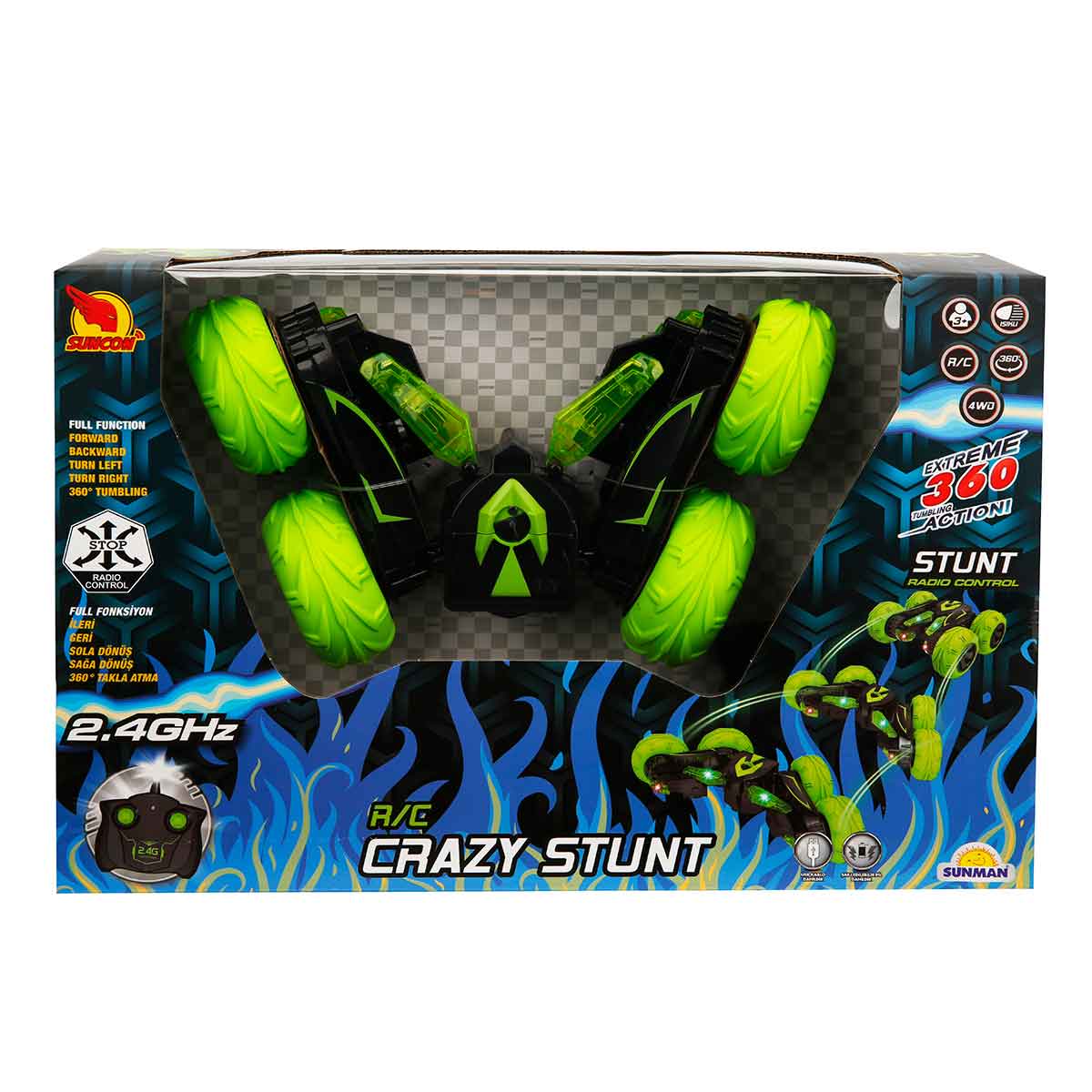 Masina RC Suncon Crazy Stunt 25 cm cu 360°