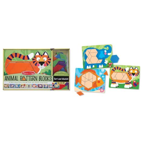 Set Sabloane Animale Melissa & Doug - Jucarie Educativa - imagine 2