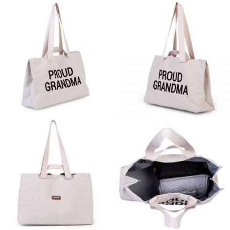 Geanta Childhome "Proud Grandma" Alb, Elegantă - imagine 2