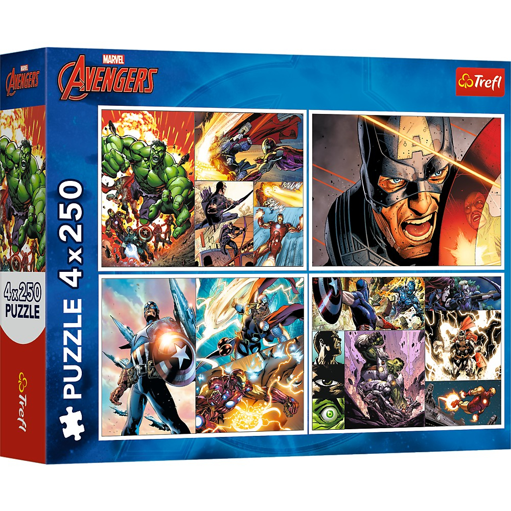 Puzzle Trefl Avengers 4x250pcs - Educațional