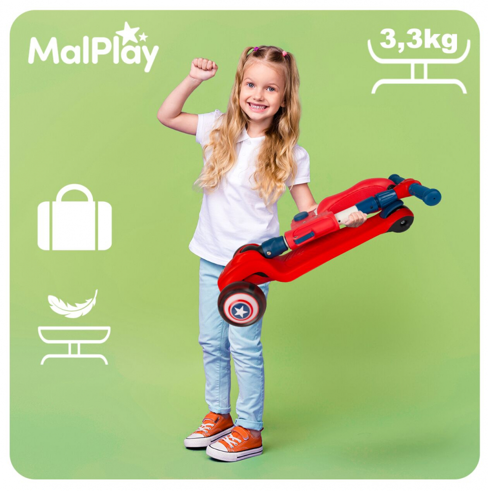 Trotineta Malplay 2 în 1 Pliabilă | Copii - imagine 2