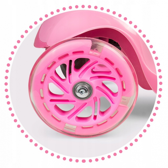Trotineta Ricokids Loco LED Roz Pliabilă - imagine 4