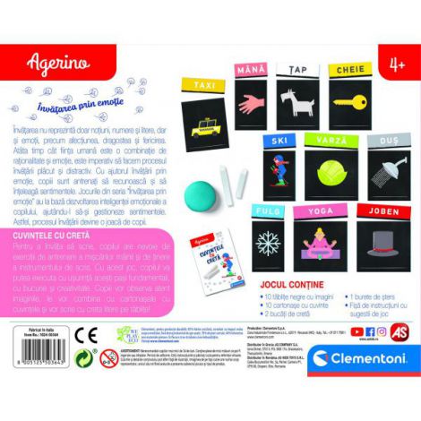 Agerino Cuvintele Cu Creta Clementoni - Joc Educational - imagine 5