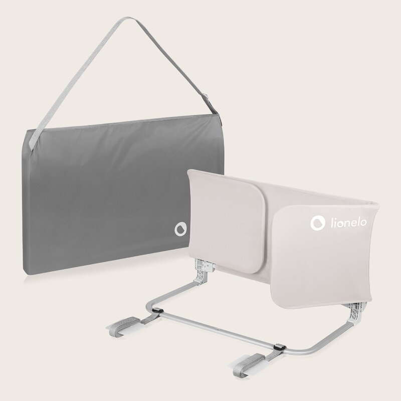 Bariera protectie pat Lionelo Lora XL, 150 cm, Bej